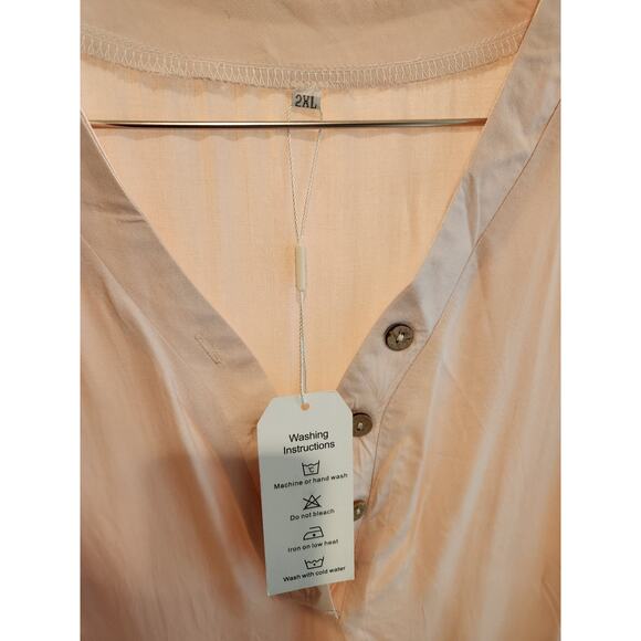 Milanpavilion Women's Blush Pink Tunic Dress, Button-Front‎ Detail, Size 2xl - Picture 4 of 4